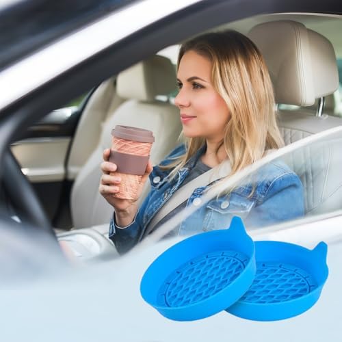 Zpana 4PCS Car Cup Holder Coasters, Silicone Non-Slip Vehicle Cup Recessed Mats - Image 6