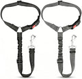2-Pack Reflective Retractable Pet Seat Belt – Nylon Dog Tether, Adjustable Strap by Unknown