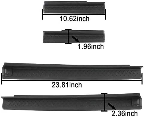 Hooke Road Wrangler JK Door Sill Entry Guard Black Thresholds Kit Compatible - Image 5