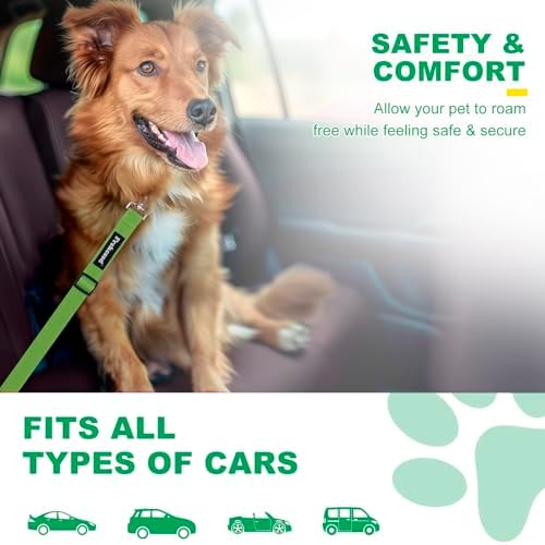 2 PCS Dog Seat Belt for Car Frskcssd Adjustable Dog Car Harness Heavy Duty - Image 5