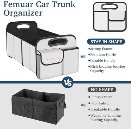 Femuar Car Trunk Organizer, Car Storage Organizer - Image 3