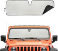 Windshield Sun Shade for Jeep, Windshield Sunshade for Wrangler TJ JK JL by ROMASO