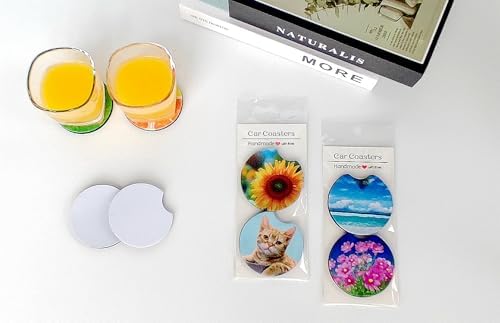 160Pcs Sublimation Car Coaster Blanks, 2.75" Round Coasters - Image 5