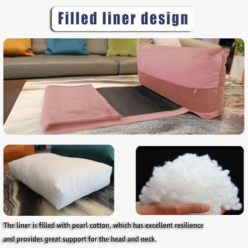 Velvet Recliner Headrest Pillow, Non-Slip Neck Support - Image 5
