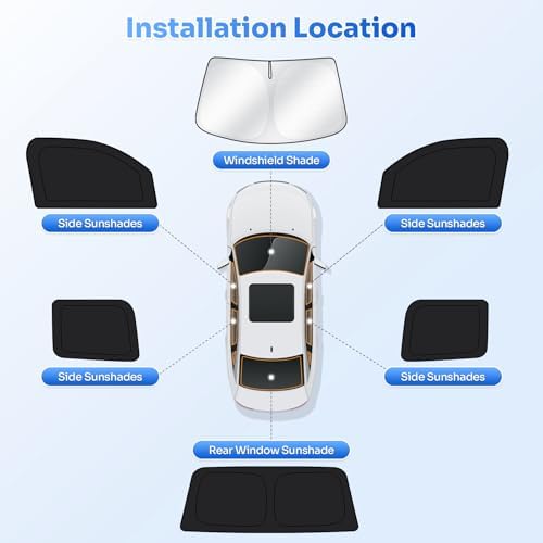 Canvcle Window Shades for 2009-2018 Dodge Ram 1500 Accessories Windshield Sun - Image 5