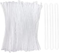 100 Pack Clear Plastic Luggage Straps, Worm Loops by SBYURE