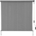 SMONTER Outdoor Sunshade Roller Shade 6'W x 6'H, Exterior Cordless Roll Up by SMONTER
