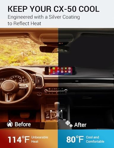 Proadsy Custom Fit 2023-2026 Mazda CX-50 Windshield Sun Shade, Blocks Heat - Image 3