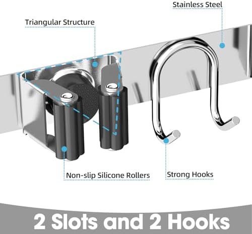 Broom Holder Wall Mount, Broom Hanger - Image 5