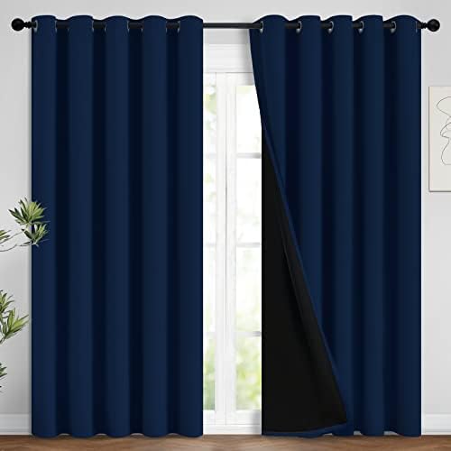 Yakamok 100% Blackout Lined Panels, Room Darkening Thermal Insulated Blackout by Yakamok