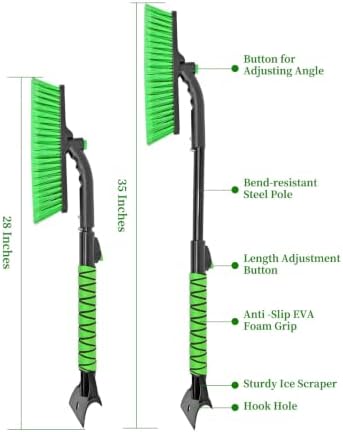 SEAAES Car Ice Scraper and Brush, Extendable Snow Brush - Image 7