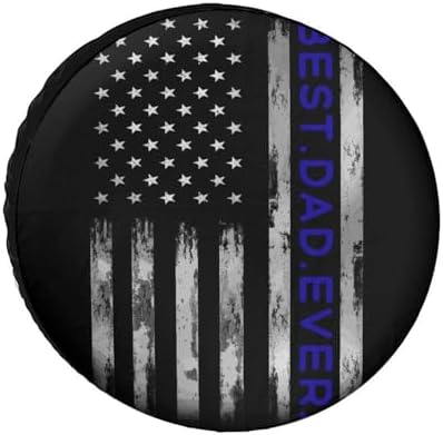 Generic Vintage Best Dad Ever American Flag Tire Covers, Dust-Proof by Unknown