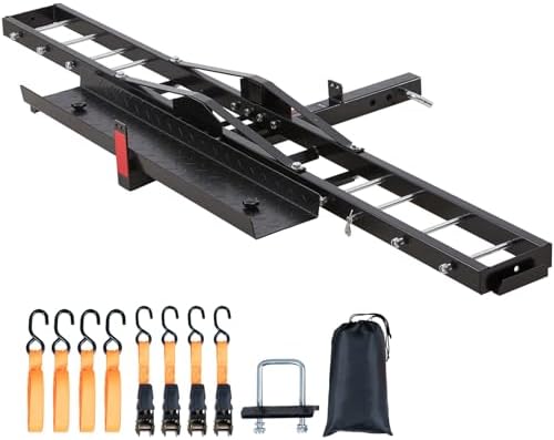 VEVOR Motorcycle Carrier, 600 LBS Steel Motorcycle Carrier Hitch Mount by VEVOR