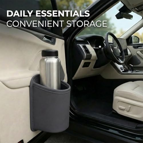 Craedli Car Door Cup Holder, Clip-On Back Seat Hanging Storage Bag - Image 5