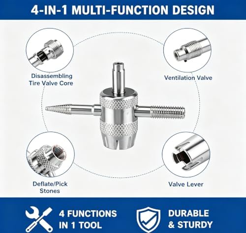 4PCS 4-Way Valve Core Tool Tire Valve Stem Tool - Image 3