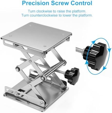Stainless Steel Scissor Jack, 150x150mm Platform - 10kg Capacity Adjustable Lift - Image 4
