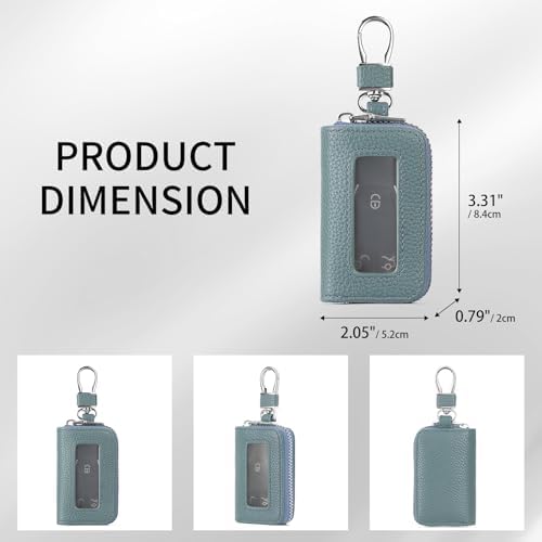 SENDEFN Universal Car Key Fob Case Leather Smart Remote Keychain Protector - Image 3