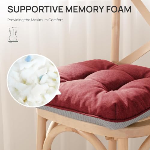 Love's cabin Memory Foam Chair Cushions Set of 4, 19 Inch - Image 4