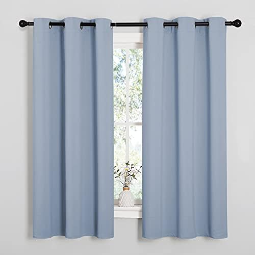 NICETOWN Vintage Blue Blackout Curtains, 2 Panels, Vintage Blue by NICETOWN