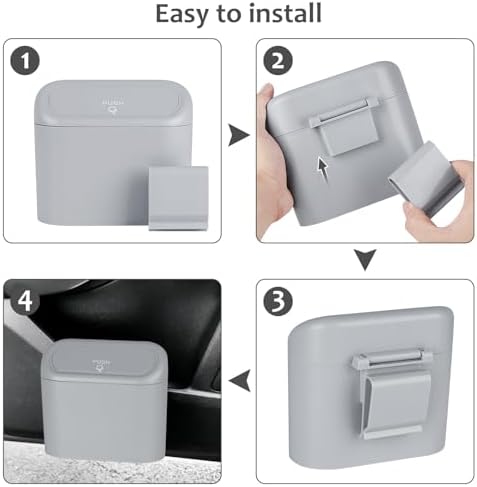 Accmor Car Trash Can, Portable Vehicle Trash Bin - Image 3