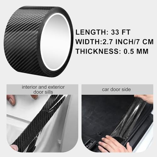 Storystore Car Door Edge Guard, 2.7 in x 33 Ft Black Door Edge Protector - Image 2