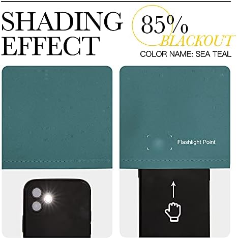 NICETOWN Bedroom Blackout Curtain Panels, 1 Pair, 55 by 68-inch, Sea Teal - Image 5