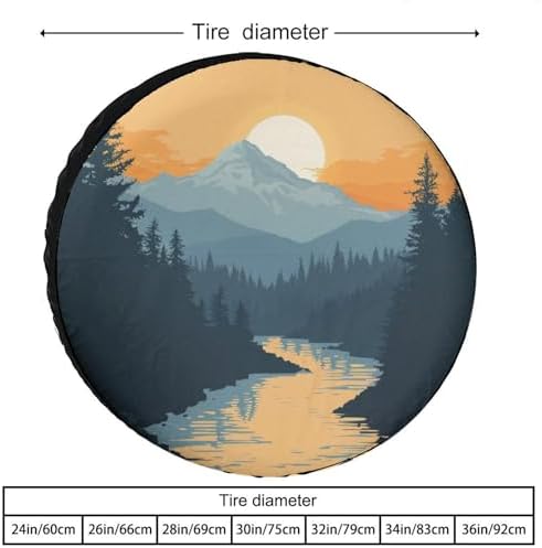 Camping Spare Tire Cover Mountain Adventure Protectors Weatherproof Dust-Proof - Image 2