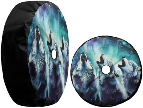 Three Howling Wolf Spare Tire Cover - Image 3
