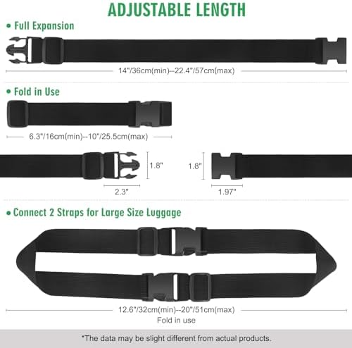 2PCS 22 inch Add a Bag Luggage Straps - Image 3