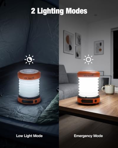 THORFIRE Hand Crank Camping Lantern 4 Pack, 2-in-1 Collapsible LED Light - Image 7