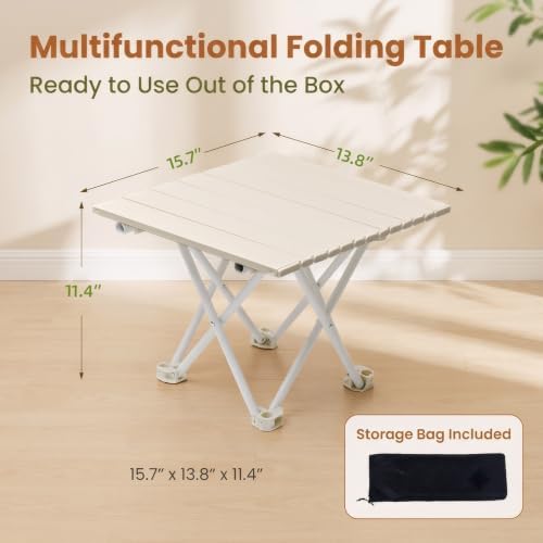 Folding Camping Table, Small Camping Table, Portable Aluminum Camp Table - Image 2