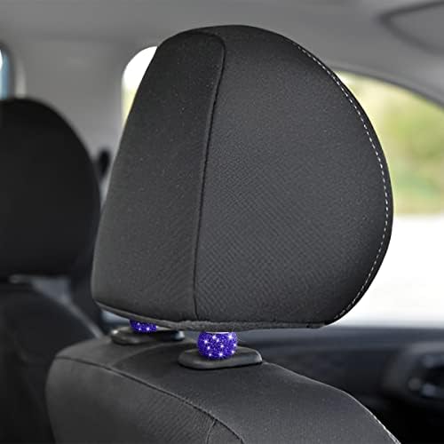 BELOMI 4 Pack Car Headrest Collars, Bling Car Head Rest Collars Rings Decor - Image 4