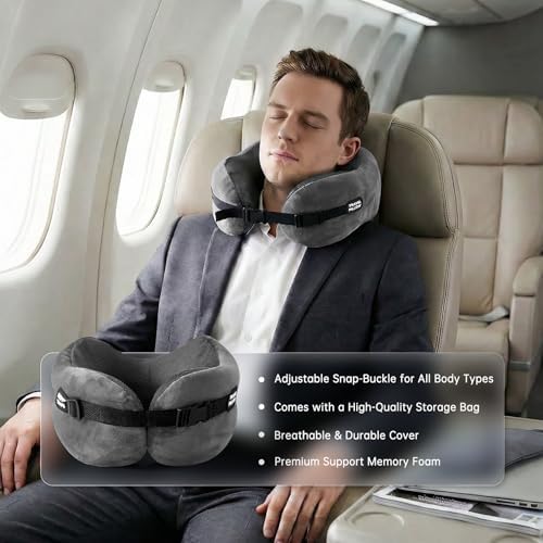 Neck Pillow Memory Foam Adjustable Clasp - Image 6