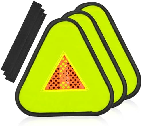 DLUGOPIS Reflective Yield Symbol 7 * 7inch Reflective Safety Triangle Bike by DLUGOPIS