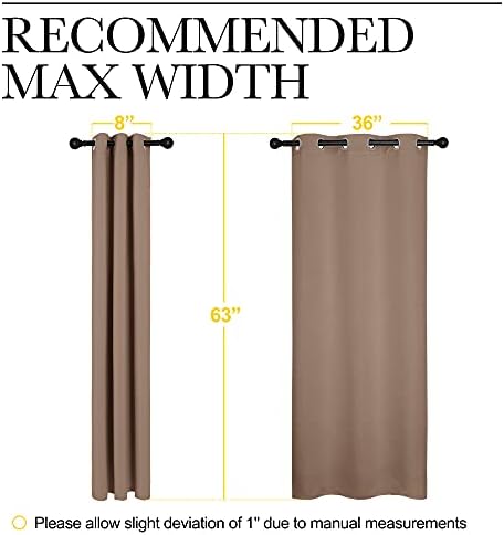NICETOWN Cappuccino Blackout Curtains - Image 6
