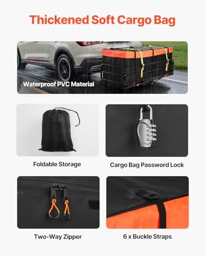 VEVOR 60" x 24" x 14", Hitch Cargo Carrier, 500 lbs Capacity Hitch Cargo Carrier - Image 6