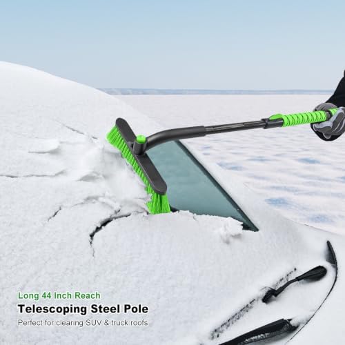 SEAAES 44 Inch Extendable Snow Brush, Snow Ice Scraper - Image 2