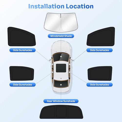 Canvcle Window Shades for 2016-2023 Toyota Tacoma Accessories Windshield Sun - Image 6