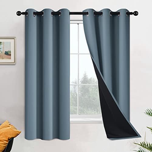 Yakamok 100% Blackout Lined Panels, Thermal Insulated Blackout Curtains by Yakamok