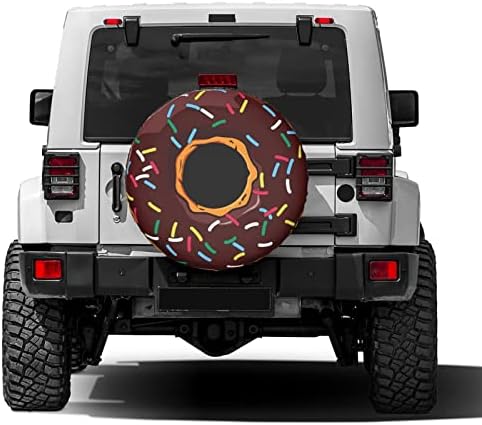 Donut Spare Tire Cover Dust-Proof Wheel Tire Cover Fit Trailer, SUV and Many - Image 2