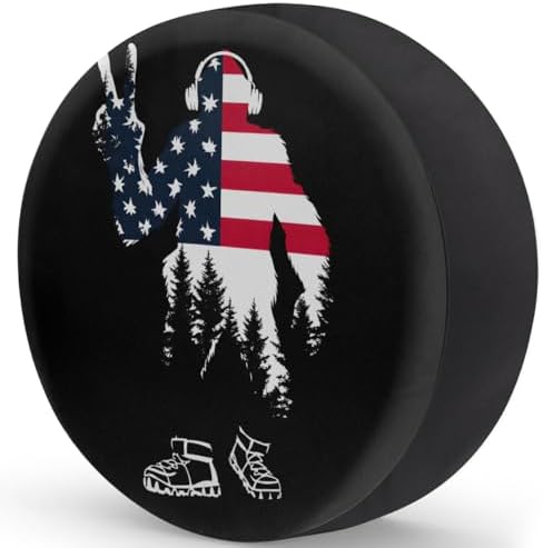 Rv Spare Tire Cover Wheel Bigfoot Flag Mountain Tire Covers Wheel Protectors - Image 2