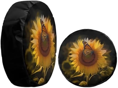 Butterfly and Sunflower She is Sunshine Spare Tire Cover Dust-Proof Wheel Tire - Image 4