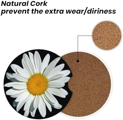 Daisy Flower Car Cup Holder Coasters 2 Pack 2.63" - Image 6