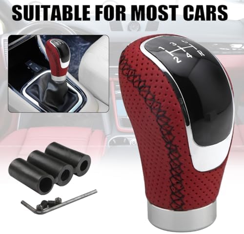 Osilly 5 Speed Shift Knob, Weighted Manual Gear Shifter Knobs, Leather Gear - Image 4