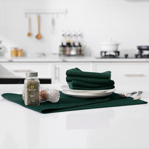 Kitinjoy Cotton Waffle 4-Pack Kitchen Towels - Image 5
