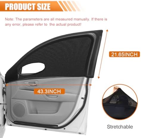 Car Window Shade, Breathable Mesh Privacy Protection Shade, Stretch Car Window - Image 2