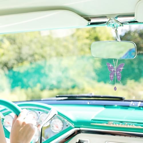 Rhinestone Butterfly Rearview Mirror Ornament - Image 5
