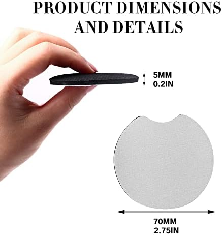 40 PCS Sublimation Blank Car Coasters, 2.75 in Circular Opening Blank - Image 2