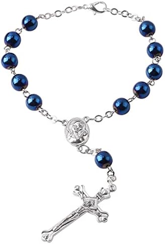 Hematite Beads Auto One Decade Car Rosary Clasp Terra Jerusalem Medal by Luomu