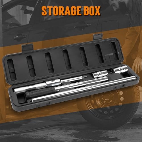 TONDA 4 Way Lug Wrench, Extended Tire Iron, 1/2" Drive, 17/19mm & 21/23mm - Image 5